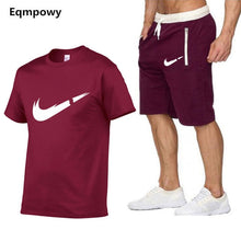 Load image into Gallery viewer, Quality Men's Sets T Shirts+shorts men Brand clothing Two piece suit tracksuit Fashion Casual Tshirts Gyms Workout Fitness Sets