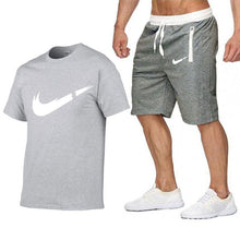 Load image into Gallery viewer, Quality Men's Sets T Shirts+shorts men Brand clothing Two piece suit tracksuit Fashion Casual Tshirts Gyms Workout Fitness Sets