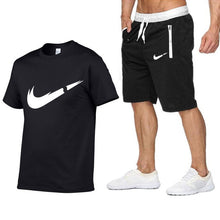 Load image into Gallery viewer, Quality Men's Sets T Shirts+shorts men Brand clothing Two piece suit tracksuit Fashion Casual Tshirts Gyms Workout Fitness Sets