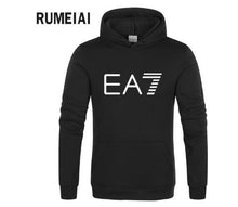 Load image into Gallery viewer, New 2019 Brand Tracksuit Fashion EA7 Men Sportswear Two Piece Sets All Cotton Fleece Thick hoodie+Pants Sporting Suit Male