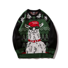 Load image into Gallery viewer, #1521 Alpaca Pattern Hip Hop Sweater Men Long Sleeve Streetwear Pullover Unisex High Street Sweater For Men O Neck Knitwear Man