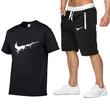 Load image into Gallery viewer, Quality Men's Sets T Shirts+shorts men Brand clothing Two piece suit tracksuit Fashion Casual Tshirts Gyms Workout Fitness Sets