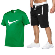 Load image into Gallery viewer, Quality Men's Sets T Shirts+shorts men Brand clothing Two piece suit tracksuit Fashion Casual Tshirts Gyms Workout Fitness Sets